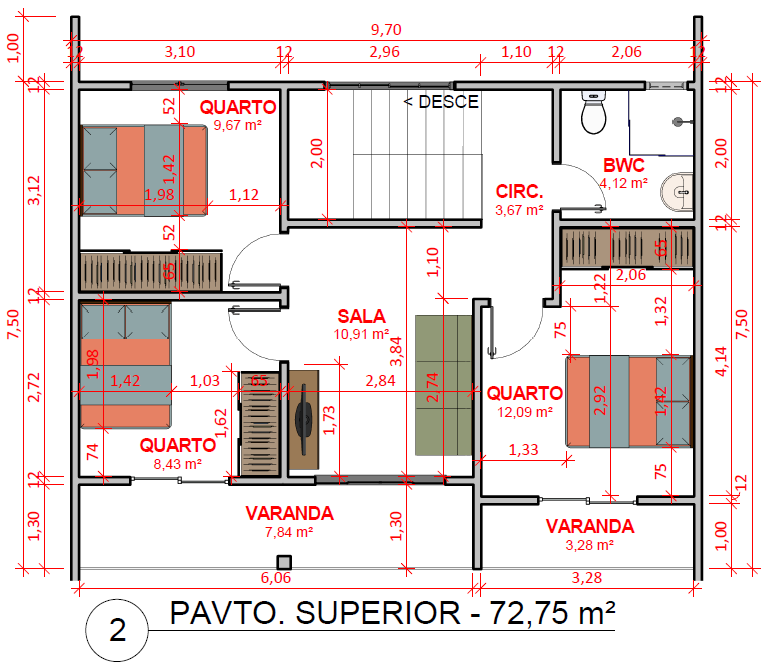 Planta Baixa - Pavimento Superior